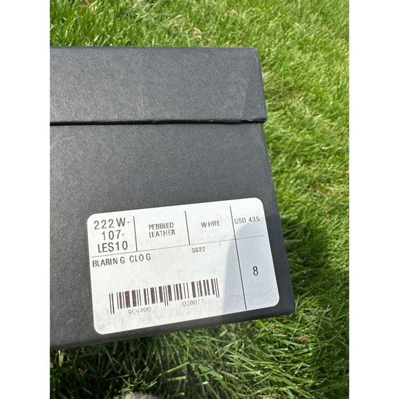 Rachel Comey Blaring Clog Nappa Leather White Natural Wood Size 8 NIB Clogs - Picture 12 of 16